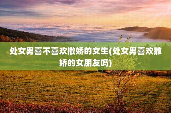 处女男喜不喜欢撒娇的女生(处女男喜欢撒娇的女朋友吗)