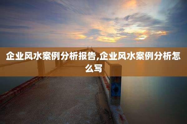 企业风水案例分析报告,企业风水案例分析怎么写