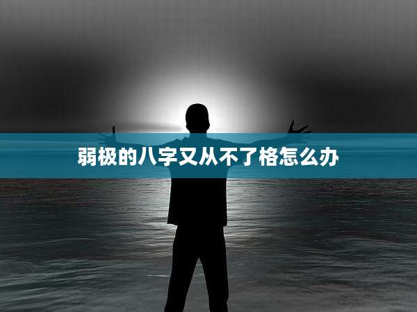 弱极的八字又从不了格怎么办