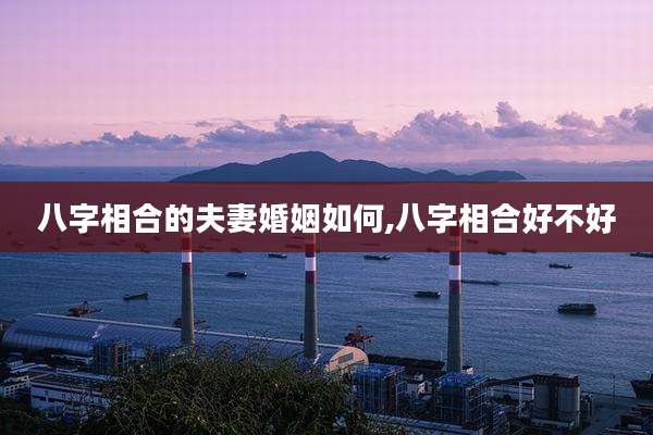 八字相合的夫妻婚姻如何,八字相合好不好