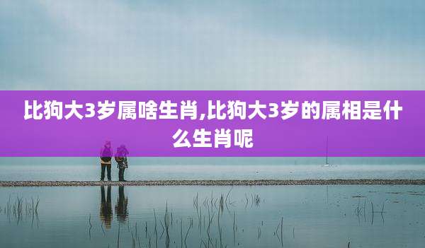 比狗大3岁属啥生肖,比狗大3岁的属相是什么生肖呢