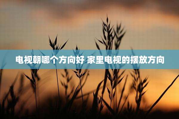 电视朝哪个方向好 家里电视的摆放方向