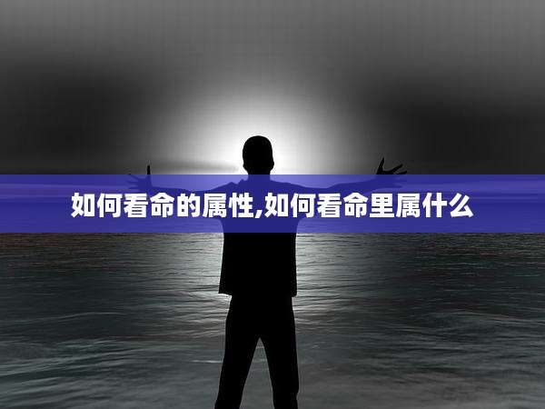 如何看命的属性,如何看命里属什么