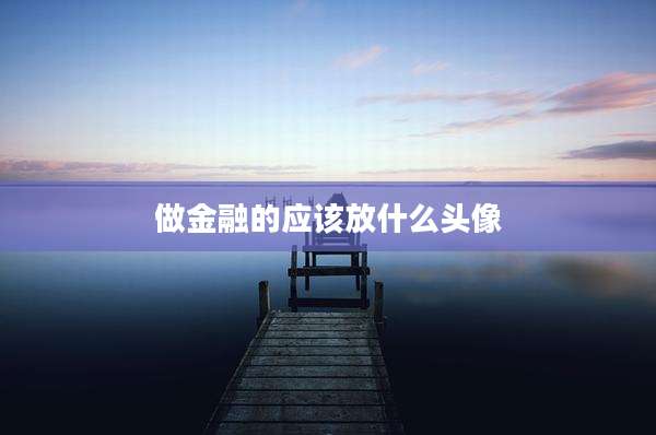 做金融的应该放什么头像