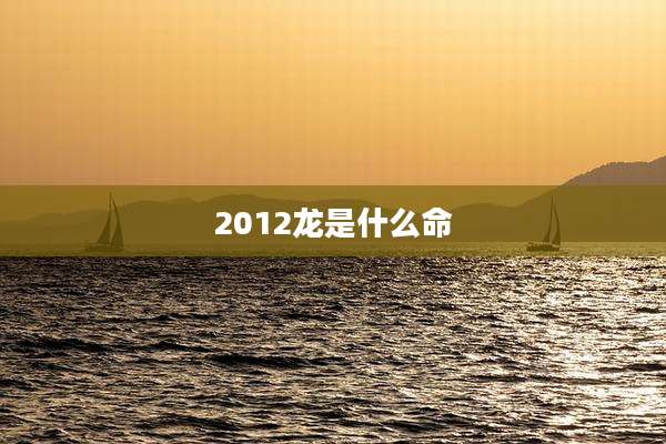 2012龙是什么命