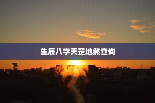 生辰八字天罡地煞查询