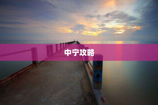 中宁攻略