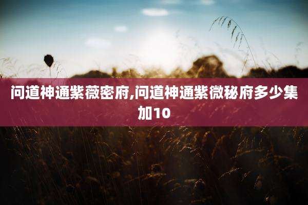 问道神通紫薇密府,问道神通紫微秘府多少集加10