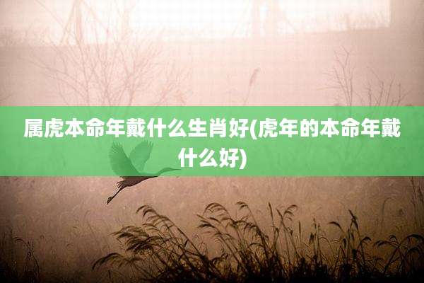 属虎本命年戴什么生肖好(虎年的本命年戴什么好)