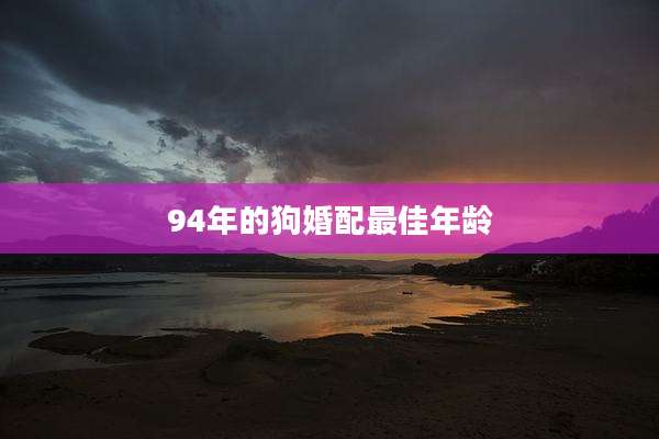 94年的狗婚配最佳年龄