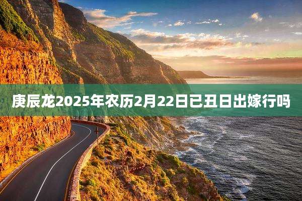 庚辰龙2025年农历2月22日已丑日出嫁行吗