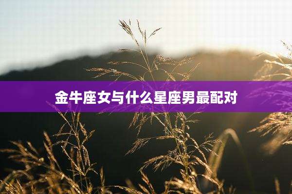 金牛座女与什么星座男最配对
