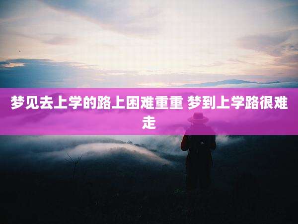 梦见去上学的路上困难重重 梦到上学路很难走