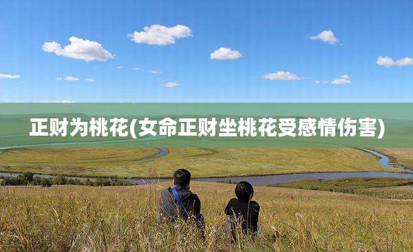 正财为桃花(女命正财坐桃花受感情伤害)