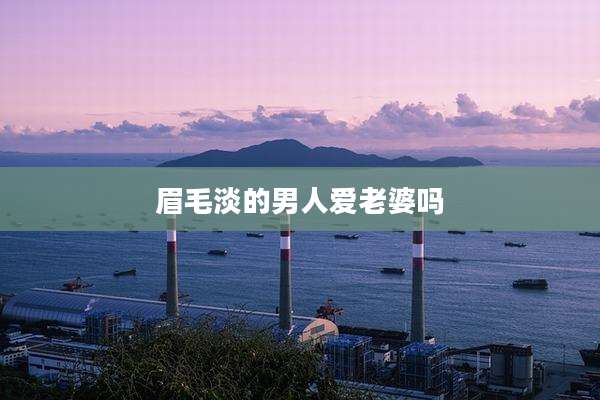 眉毛淡的男人爱老婆吗