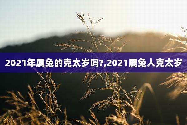 2021年属兔的克太岁吗?,2021属兔人克太岁