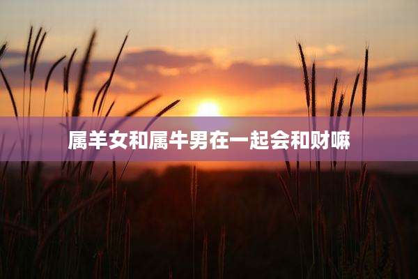属羊女和属牛男在一起会和财嘛