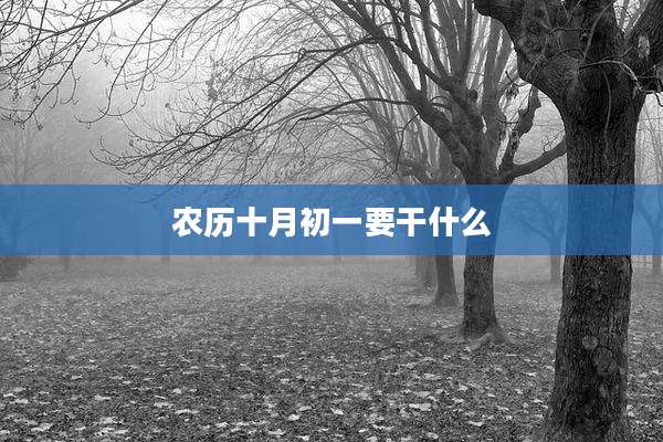 农历十月初一要干什么