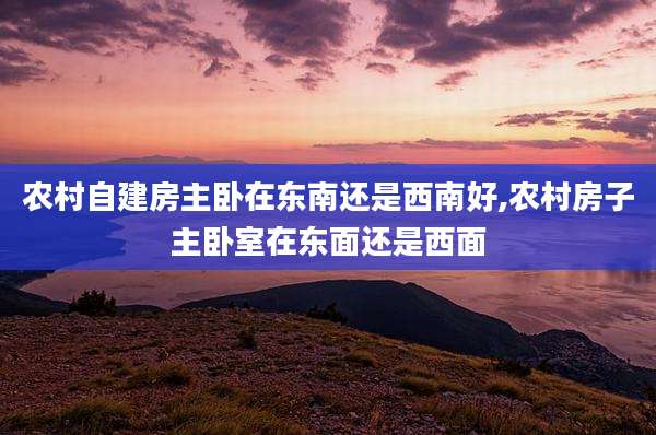 农村自建房主卧在东南还是西南好,农村房子主卧室在东面还是西面
