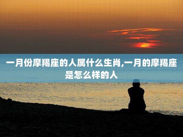 一月份摩羯座的人属什么生肖,一月的摩羯座是怎么样的人