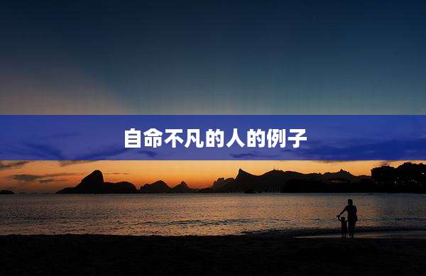 自命不凡的人的例子