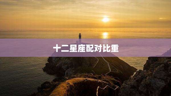 十二星座配对比重
