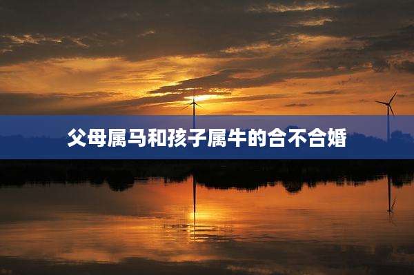 父母属马和孩子属牛的合不合婚