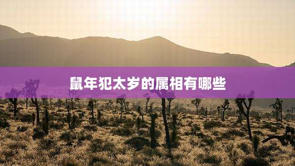鼠年犯太岁的属相有哪些