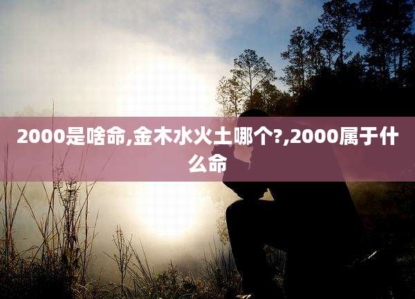 2000是啥命,金木水火土哪个?,2000属于什么命