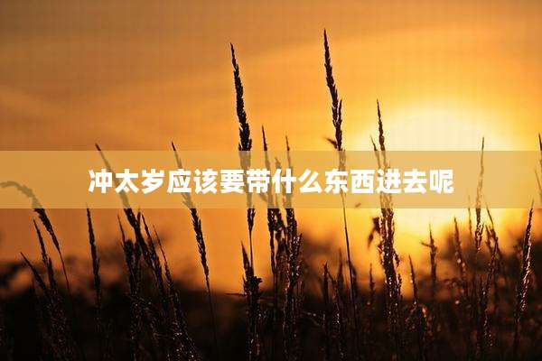 冲太岁应该要带什么东西进去呢
