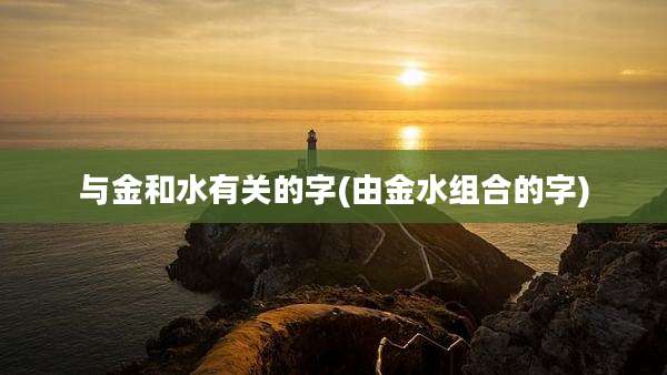与金和水有关的字(由金水组合的字)
