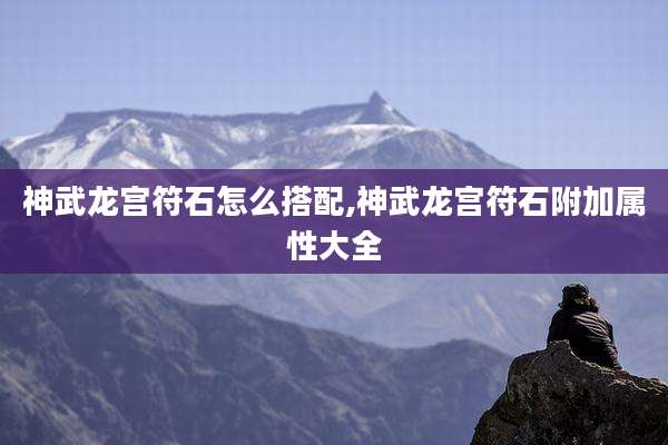神武龙宫符石怎么搭配,神武龙宫符石附加属性大全
