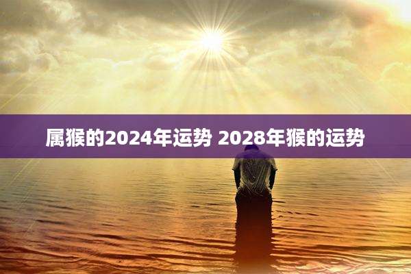属猴的2024年运势 2028年猴的运势