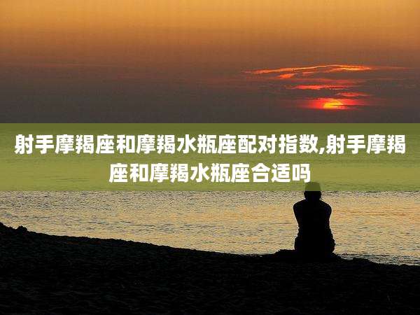 射手摩羯座和摩羯水瓶座配对指数,射手摩羯座和摩羯水瓶座合适吗