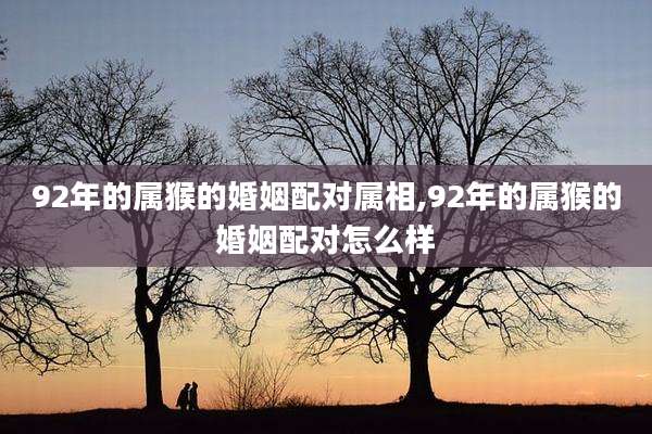92年的属猴的婚姻配对属相,92年的属猴的婚姻配对怎么样