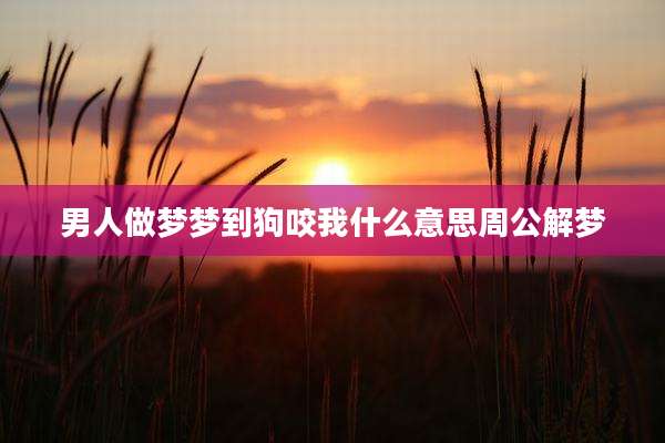 男人做梦梦到狗咬我什么意思周公解梦