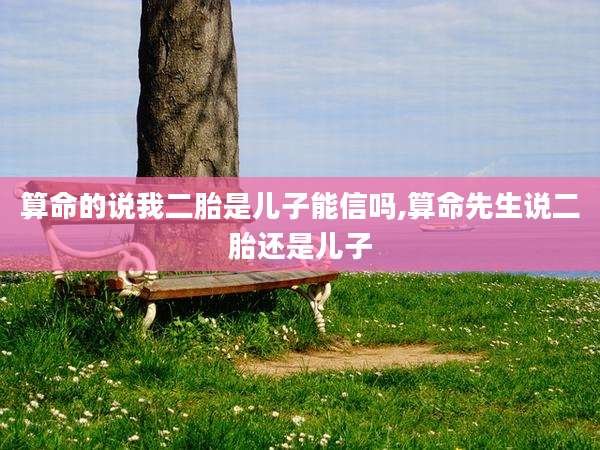 算命的说我二胎是儿子能信吗,算命先生说二胎还是儿子
