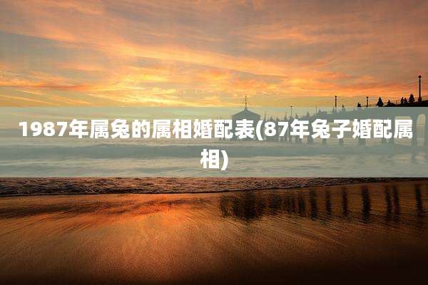 1987年属兔的属相婚配表(87年兔子婚配属相)