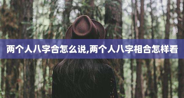 两个人八字合怎么说,两个人八字相合怎样看