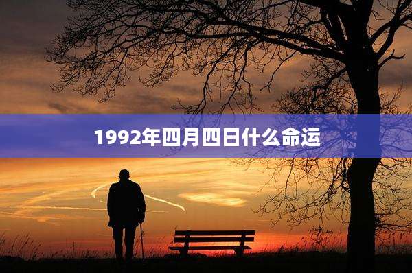 1992年四月四日什么命运