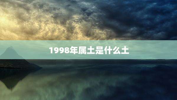 1998年属土是什么土