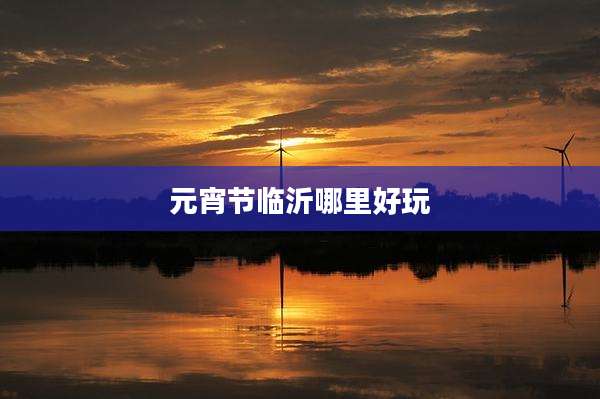 元宵节临沂哪里好玩
