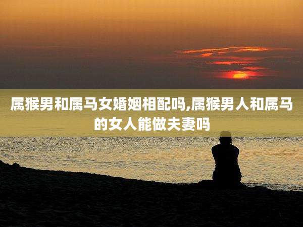 属猴男和属马女婚姻相配吗,属猴男人和属马的女人能做夫妻吗