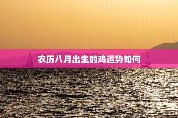 农历八月出生的鸡运势如何