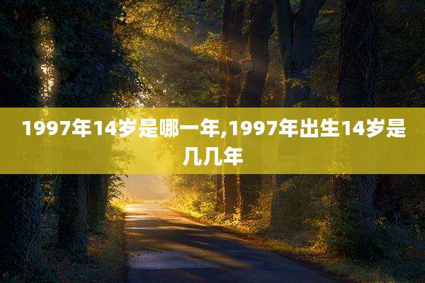 1997年14岁是哪一年,1997年出生14岁是几几年