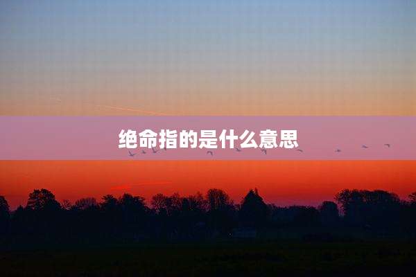绝命指的是什么意思