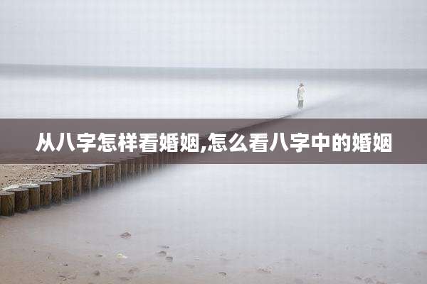 从八字怎样看婚姻,怎么看八字中的婚姻