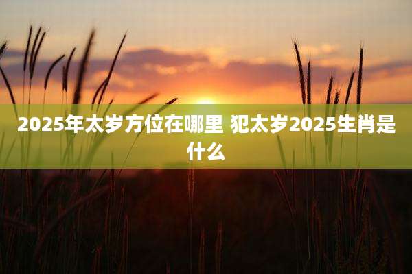 2025年太岁方位在哪里 犯太岁2025生肖是什么