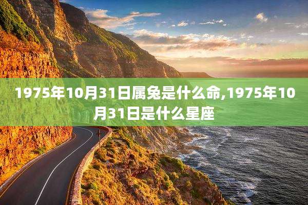 1975年10月31日属兔是什么命,1975年10月31日是什么星座