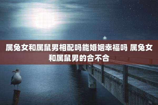 属兔女和属鼠男相配吗能婚姻幸福吗 属兔女和属鼠男的合不合